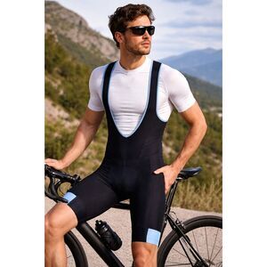 Rapha Black White Bicycle Cycling Bid Pants Shorts Top   Mens Size Large